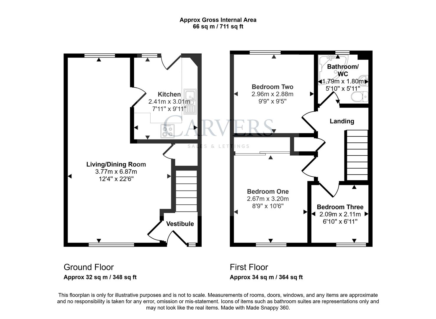 Floorplan for Staintondale, Newton Aycliffe