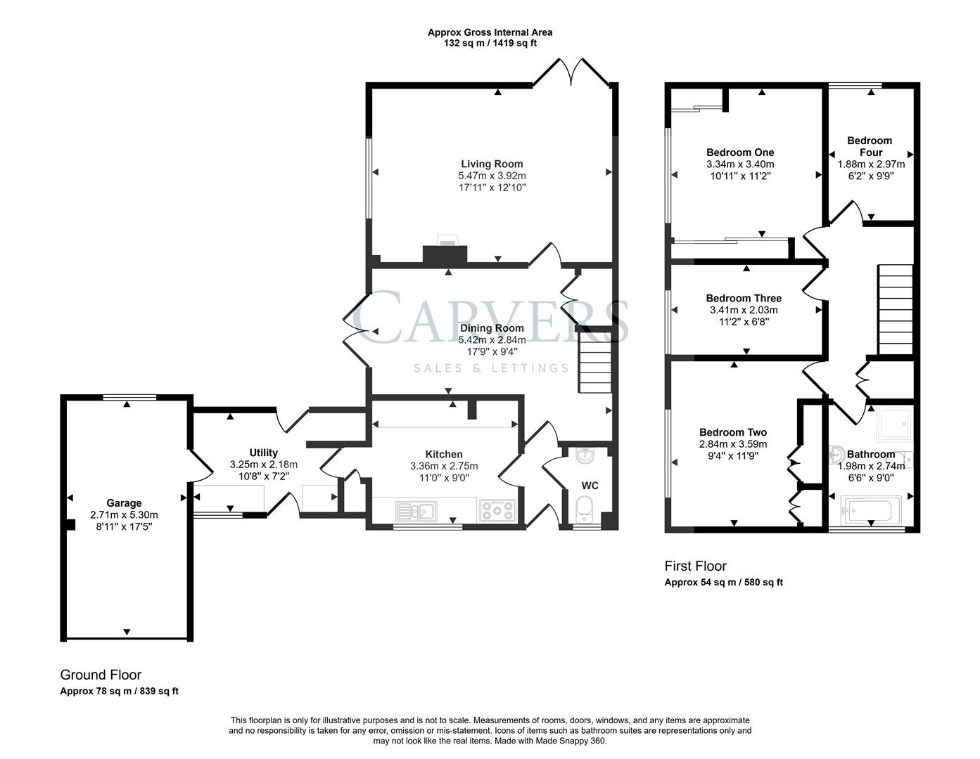 Floorplan for Washington Crescent, Newton Aycliffe