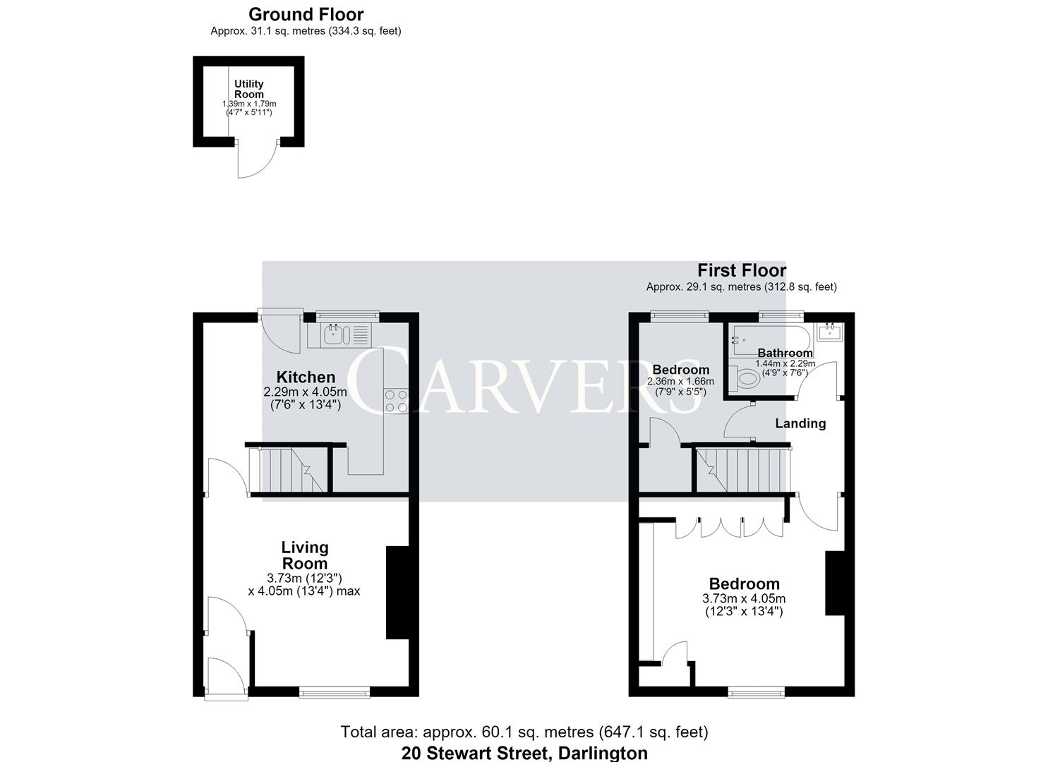 Floorplan for Stewart Street, Darlington