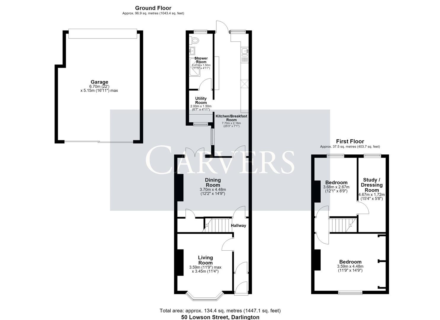 Floorplan for Lowson Street, Darlington