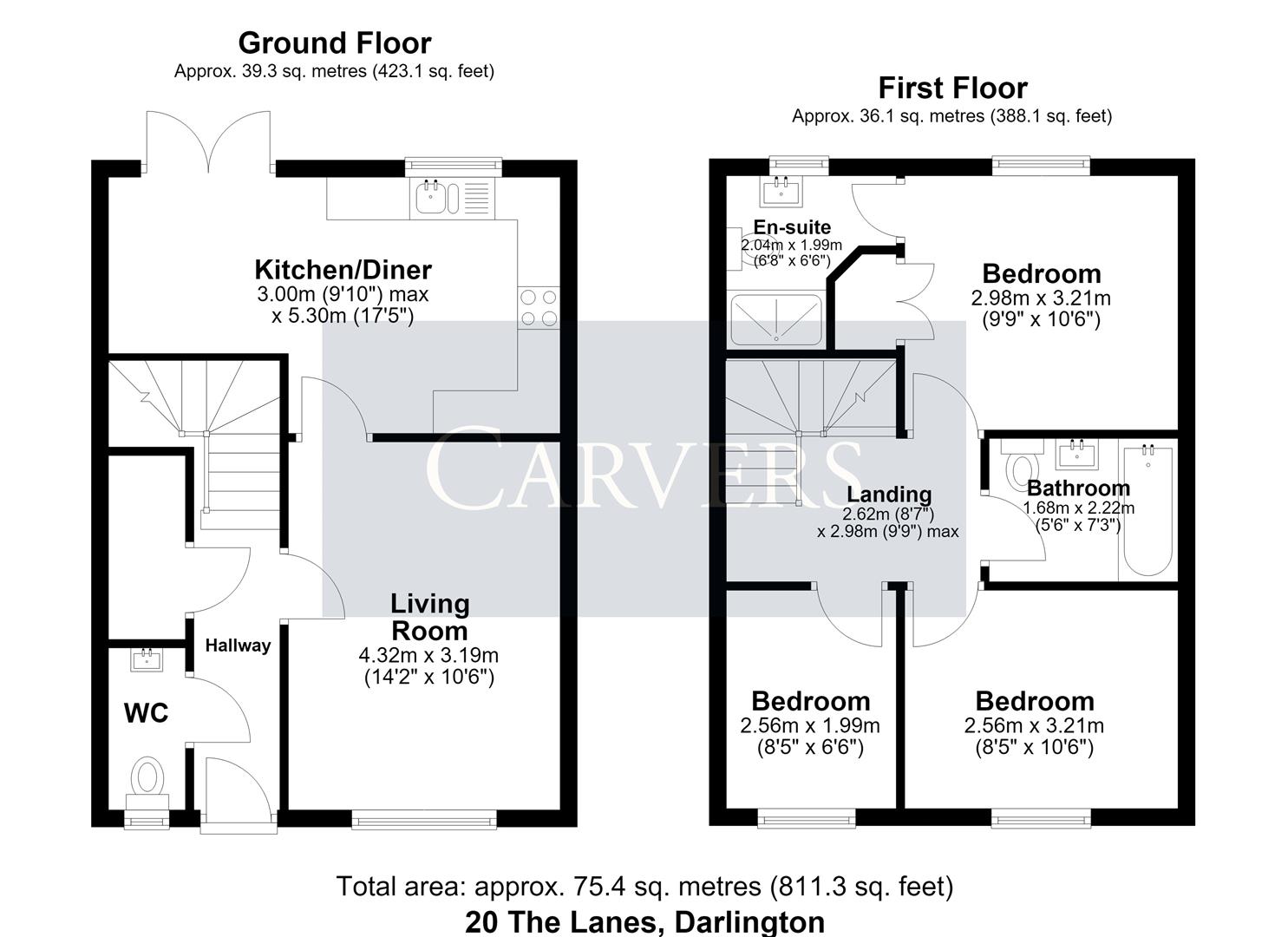 Floorplan for The Lanes, Darlington