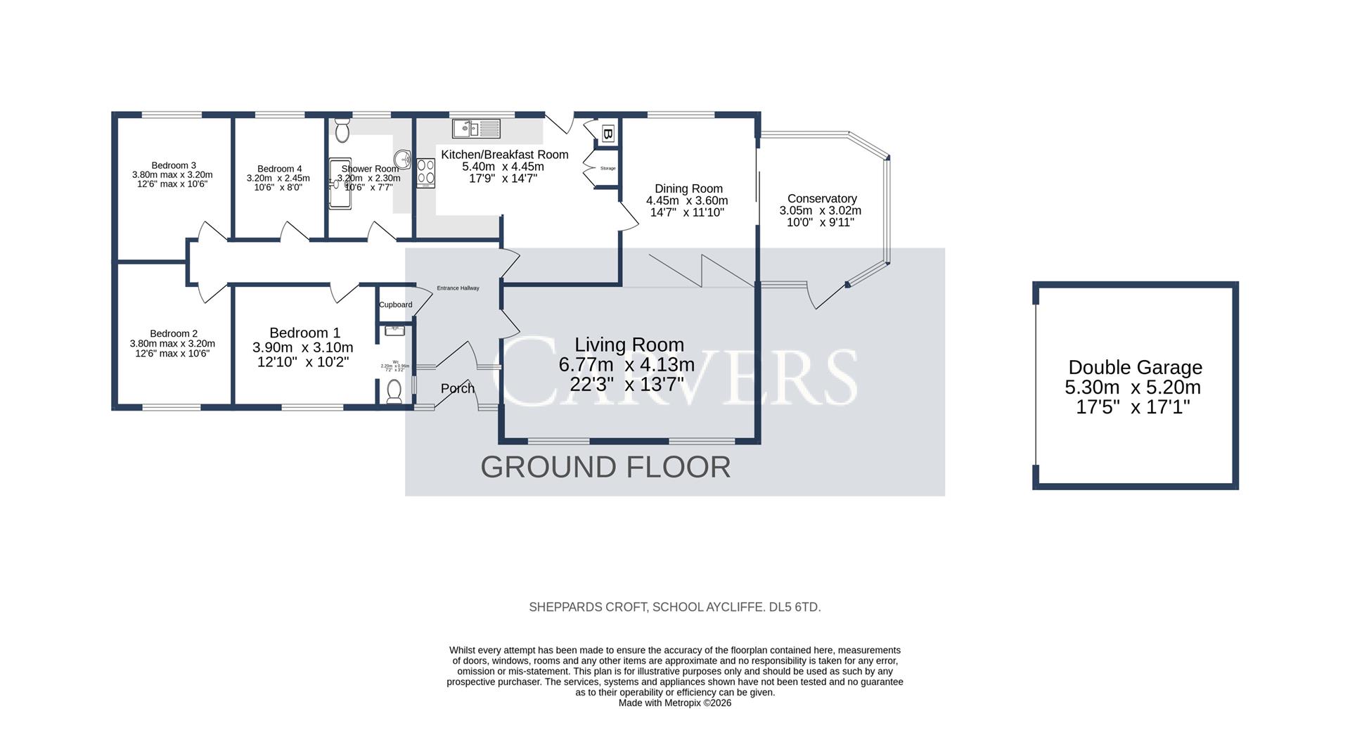 Floorplan for Sheppards Croft, School Aycliffe