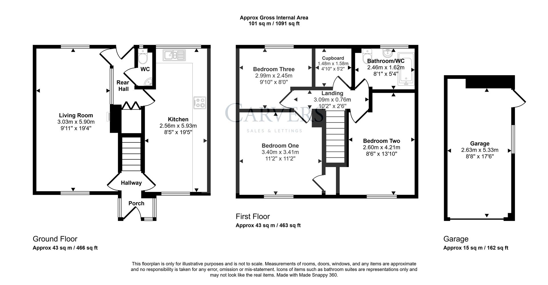 Floorplan for Oakfield, Newton Aycliffe