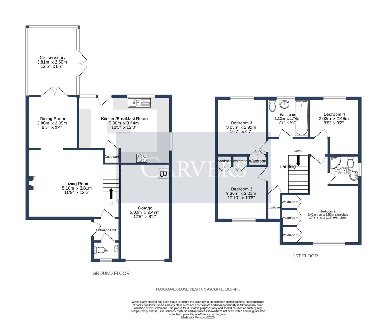 Floorplan for Foxglove Close, Newton Aycliffe