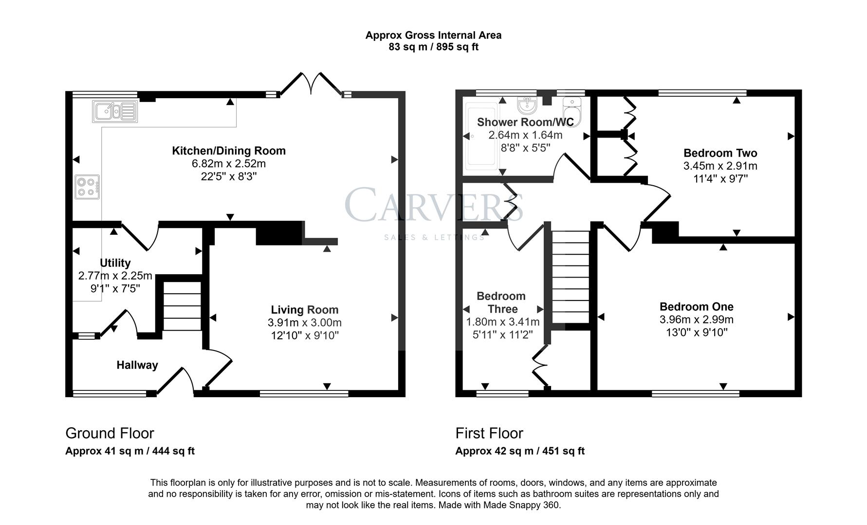 Floorplan for Carr Place, Newton Aycliffe