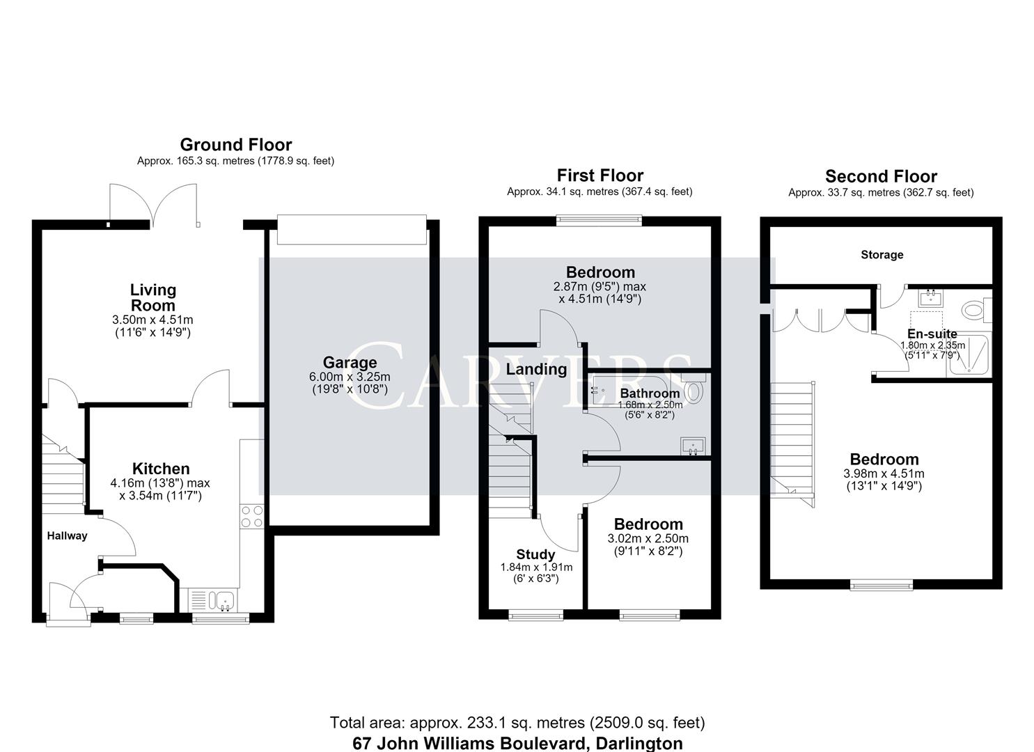 Floorplan for John Williams Boulevard, Darlington