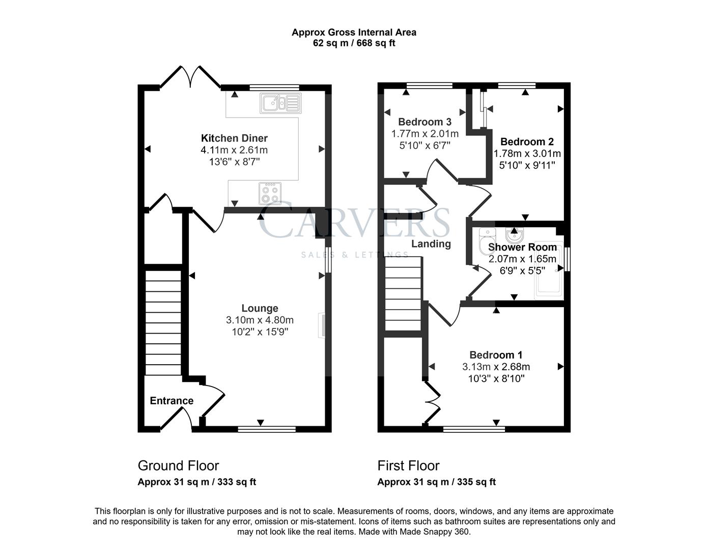 Floorplan for Cottage Mews, Darlington