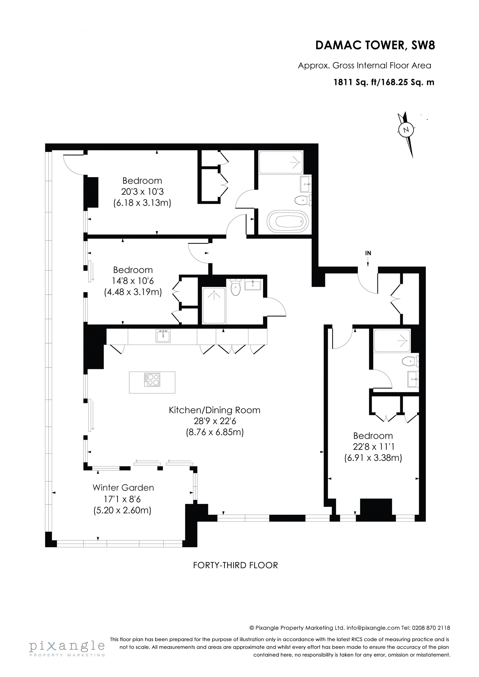 Floorplan for Bondway, London, SW8