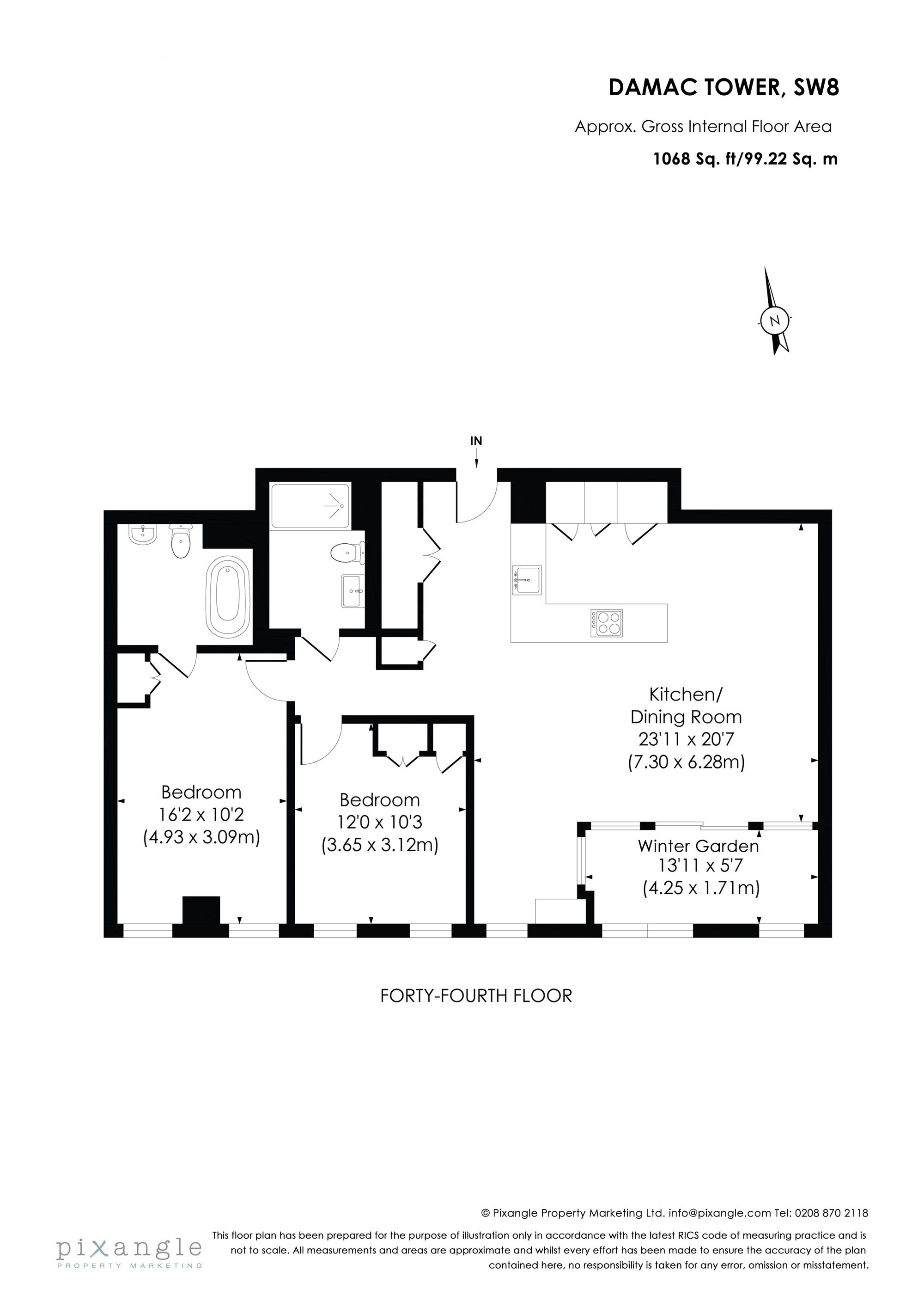 Floorplan for Bondway, London, SW8