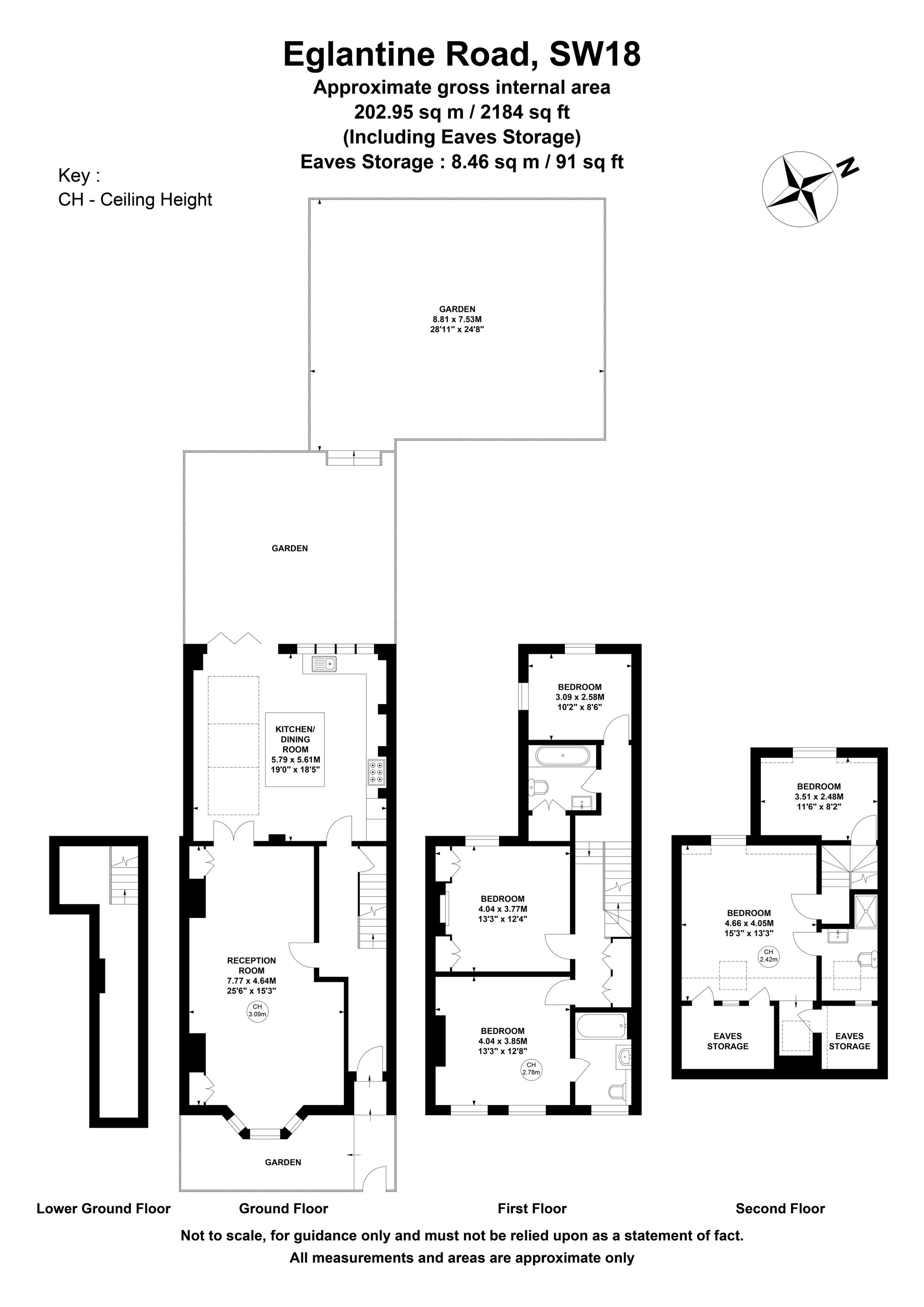 Floorplan for Eglantine Road, London, SW18