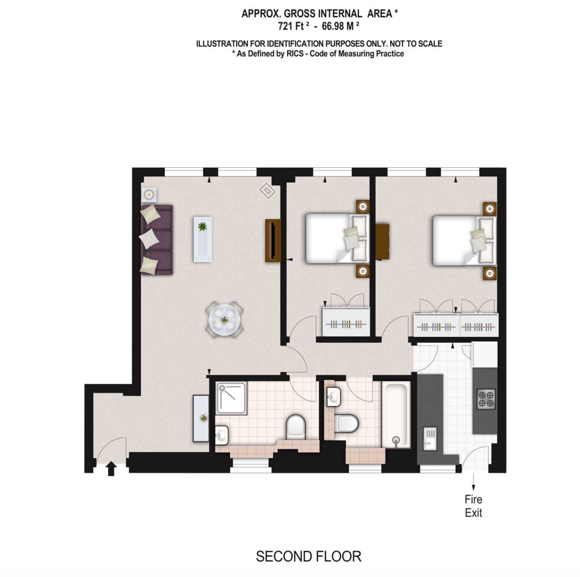 Floorplan for Fulham Road, Pelham Court, SW3