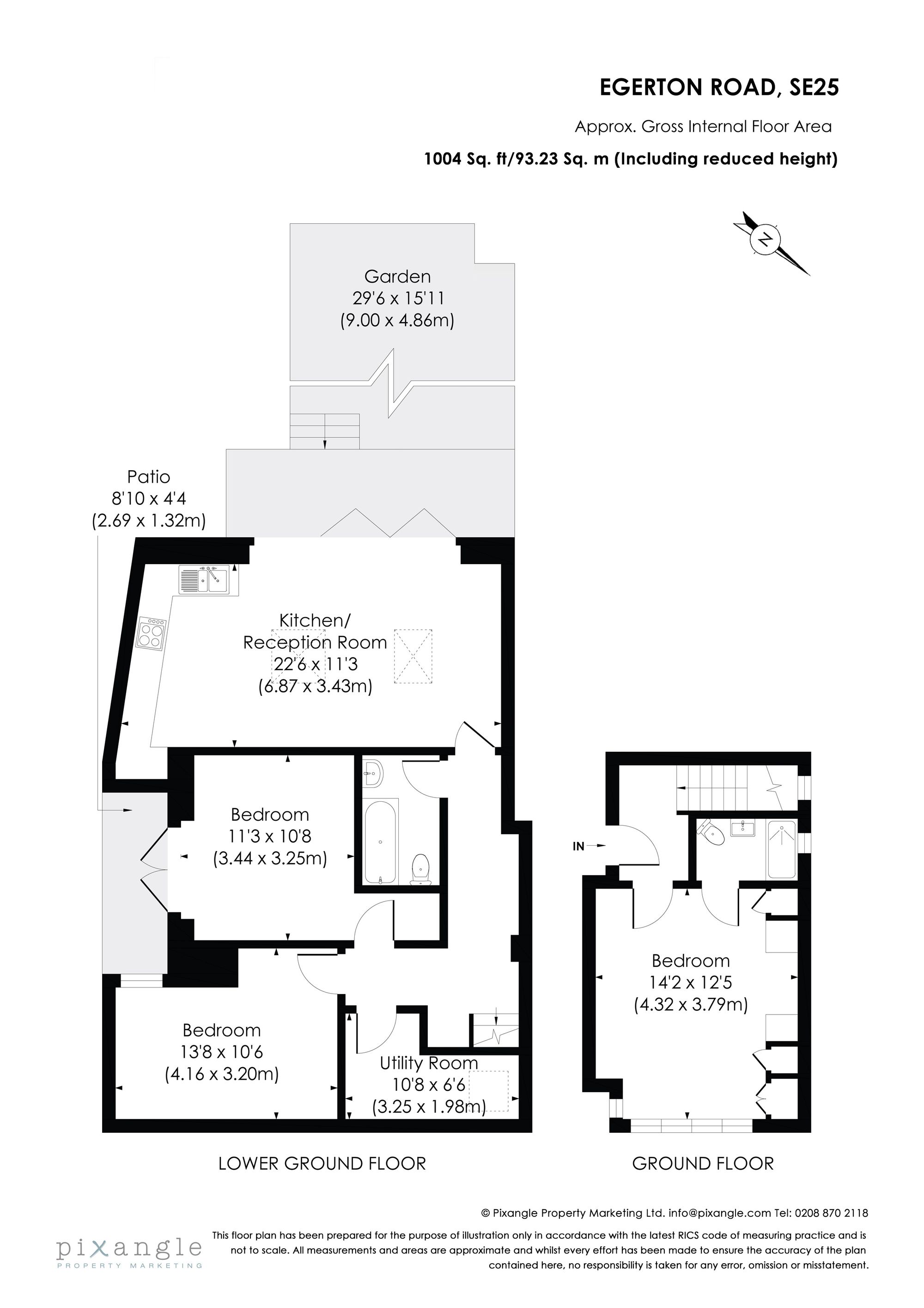 Floorplan for Egerton Road, London, SE25