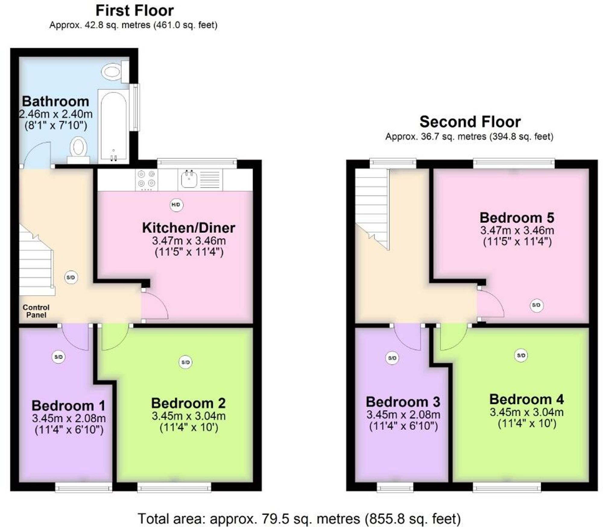 Floorplan for Burdett Road, London, E3