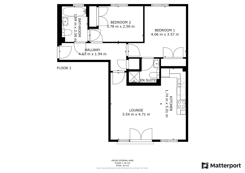 Floorplan for Calder Court, Riverside Close, Romford