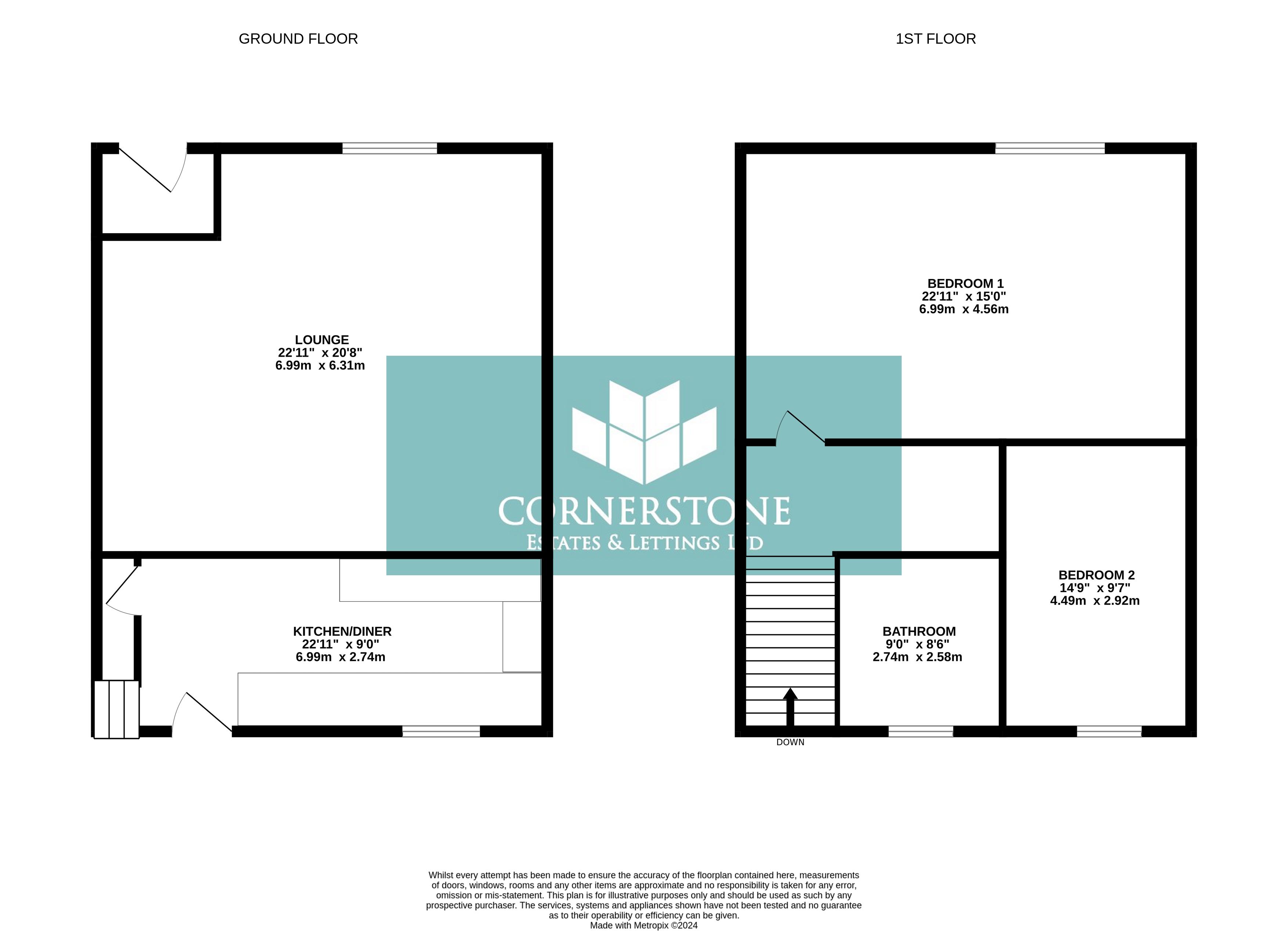 Floorplan for Shaw, Oldham, Greater Manchester