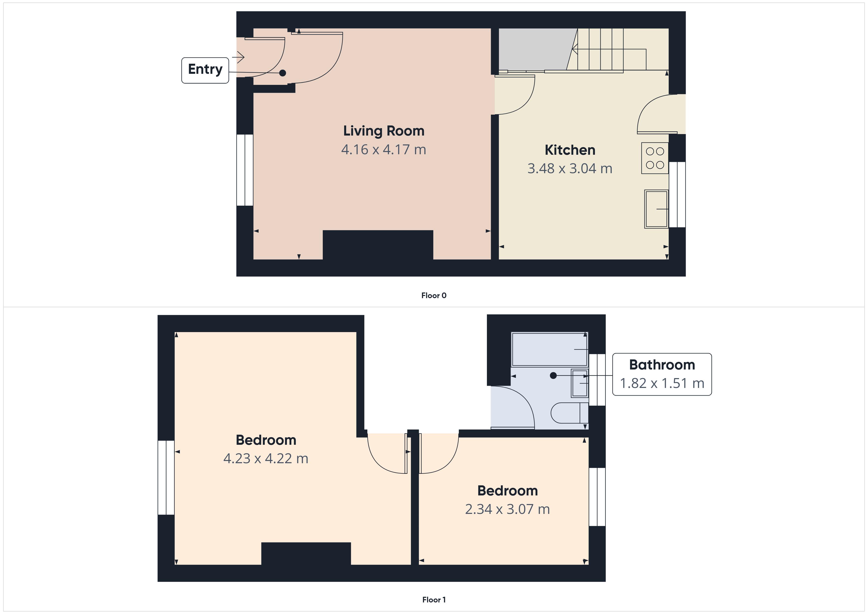 Floorplan for Filbert Street, Oldham, Greater Manchester