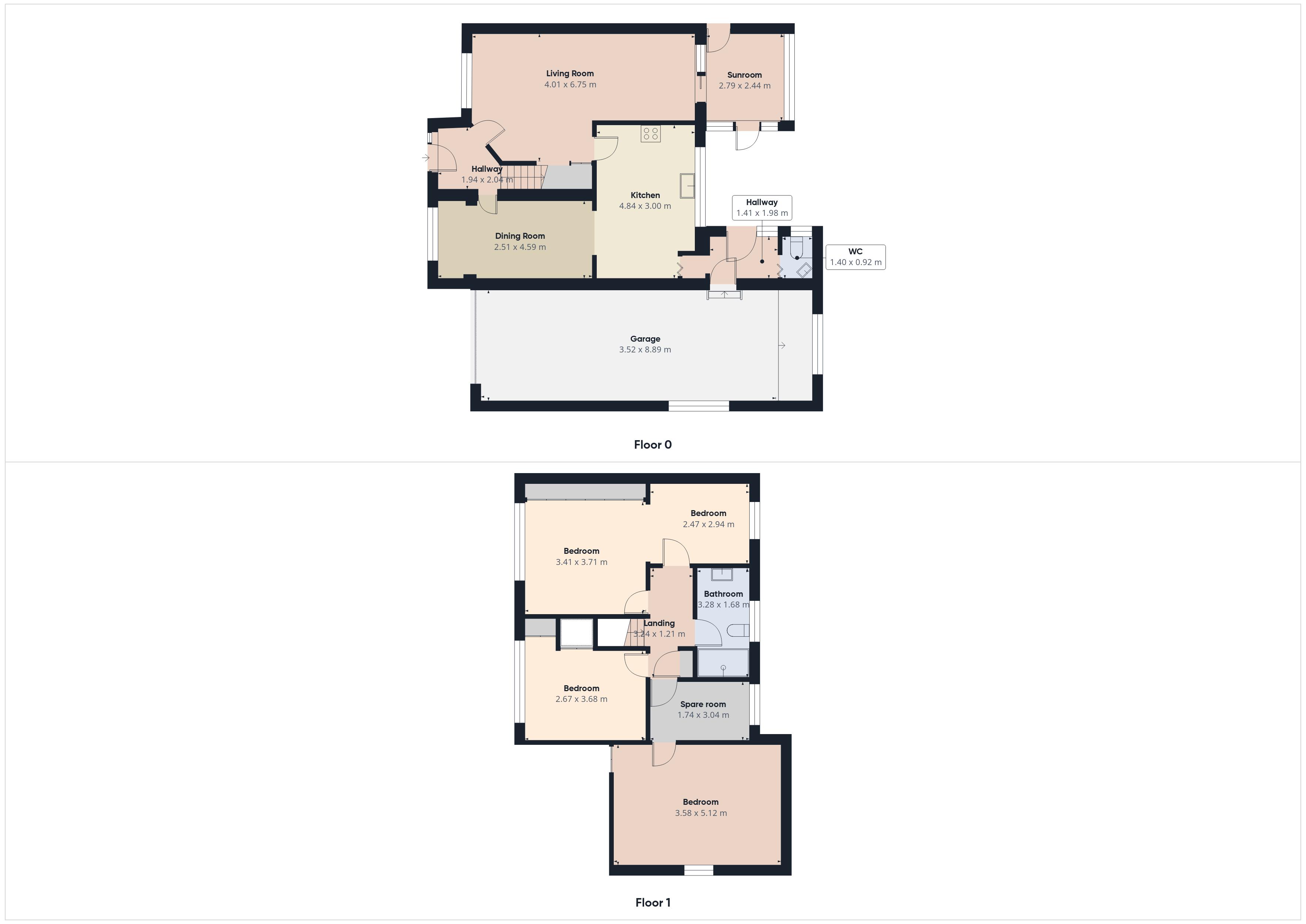 Floorplan for Whitfield Rise, High Crompton Shaw, Oldham, Greater Manchester