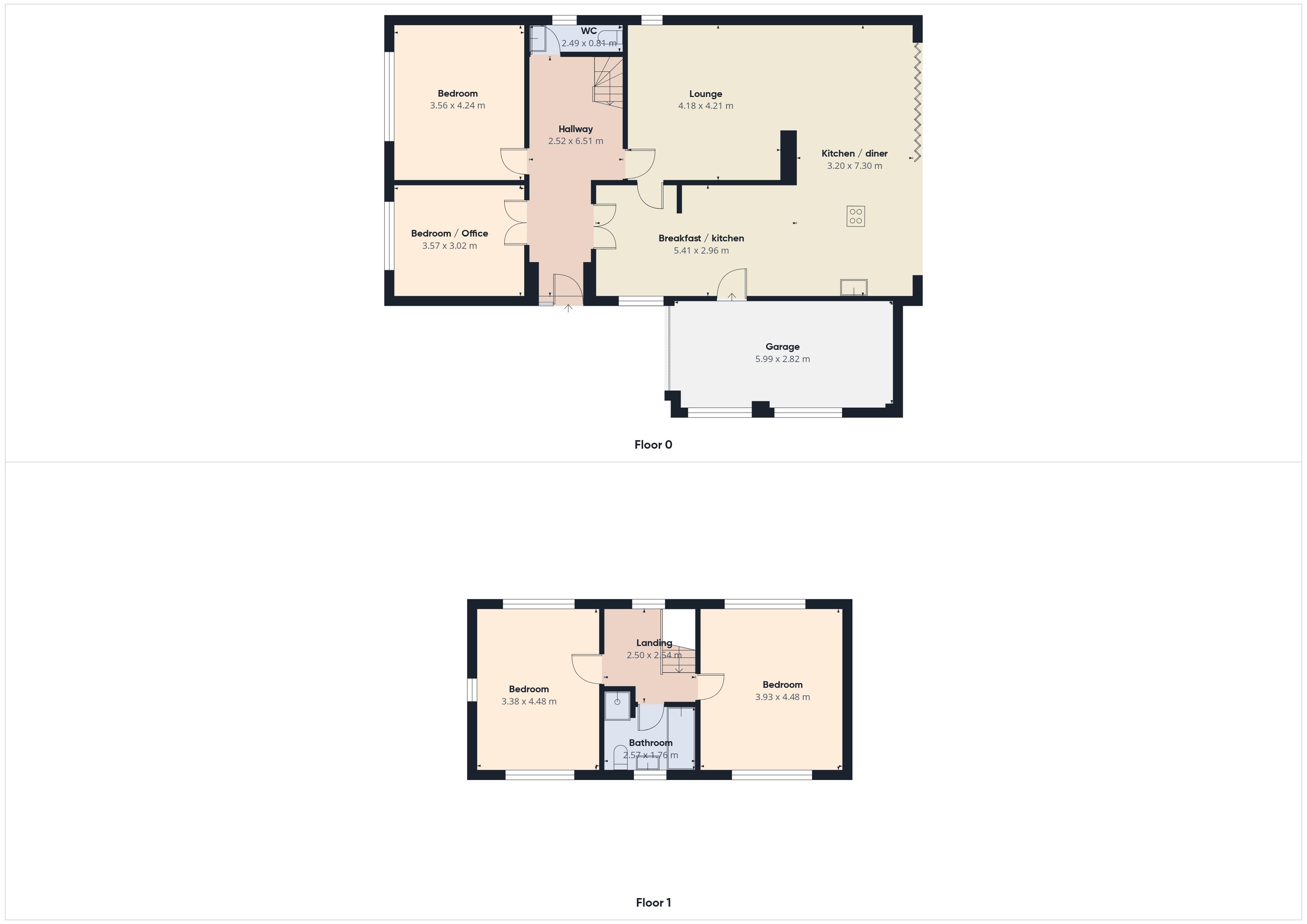 Floorplan for Brellafield Drive, Shaw, Oldham, Greater Manchester