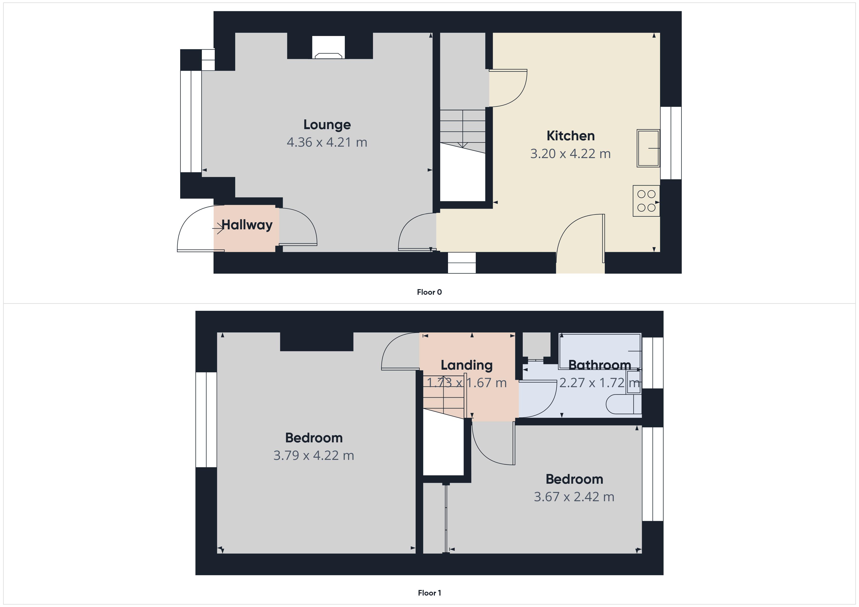 Floorplan for Stoneleigh Street, Oldham, Greater Manchester