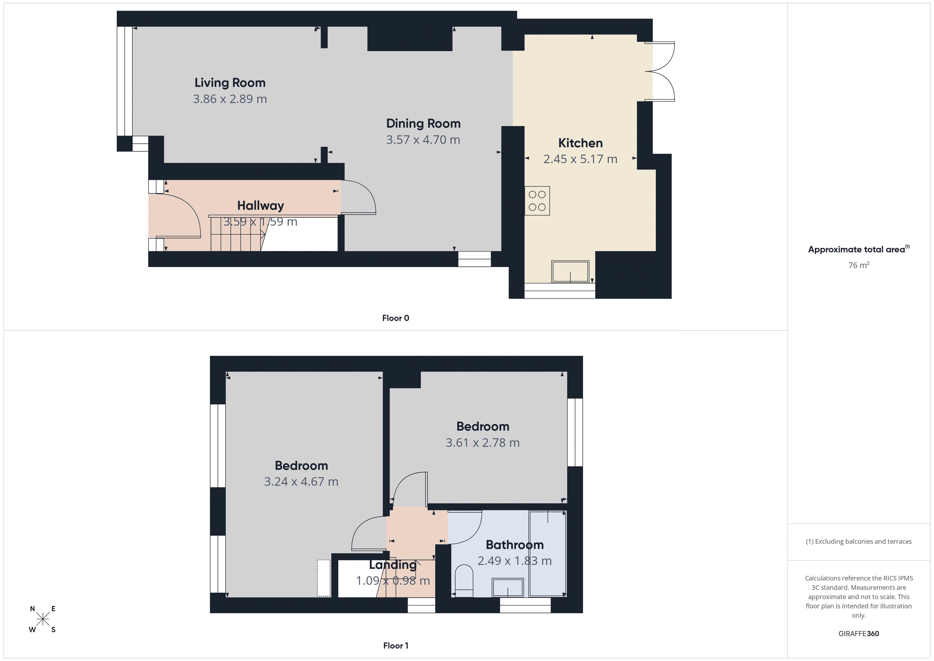 Floorplan for The Crescent, Shaw, Greater Manchester