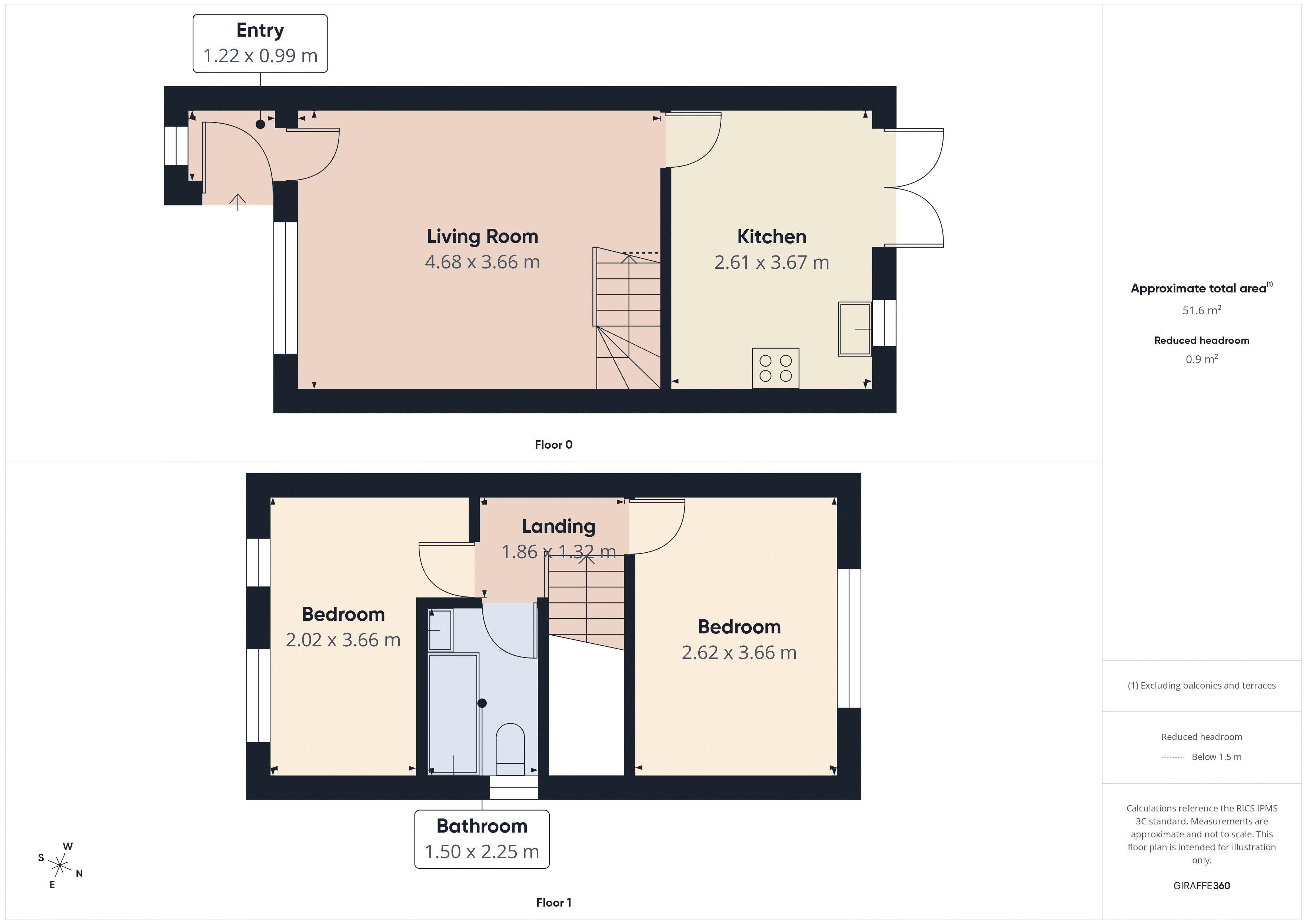 Floorplan for Bottomfield Close, Oldham, Greater Manchester
