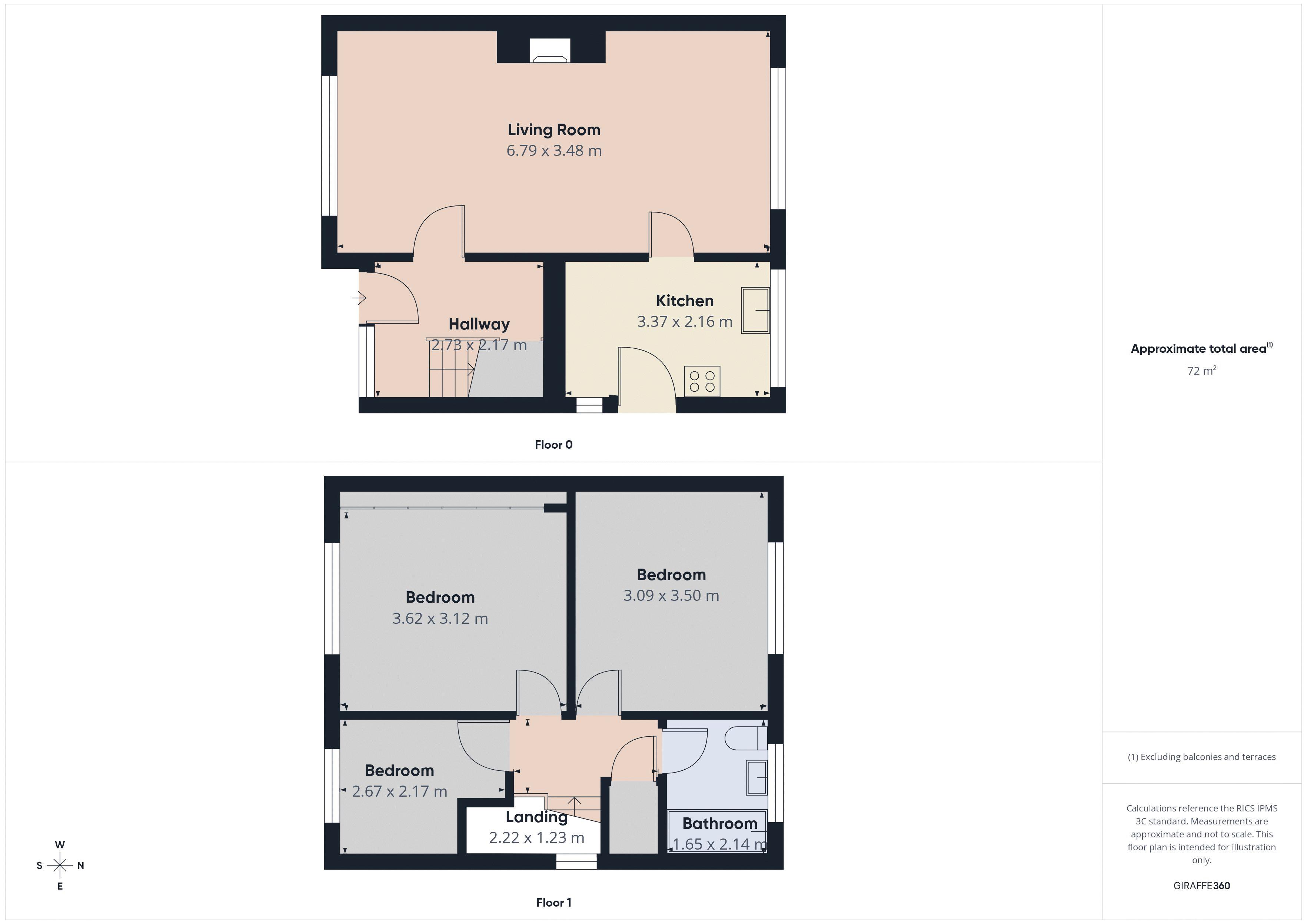 Floorplan for Long Rushes, Shaw, Oldham, Greater Manchester