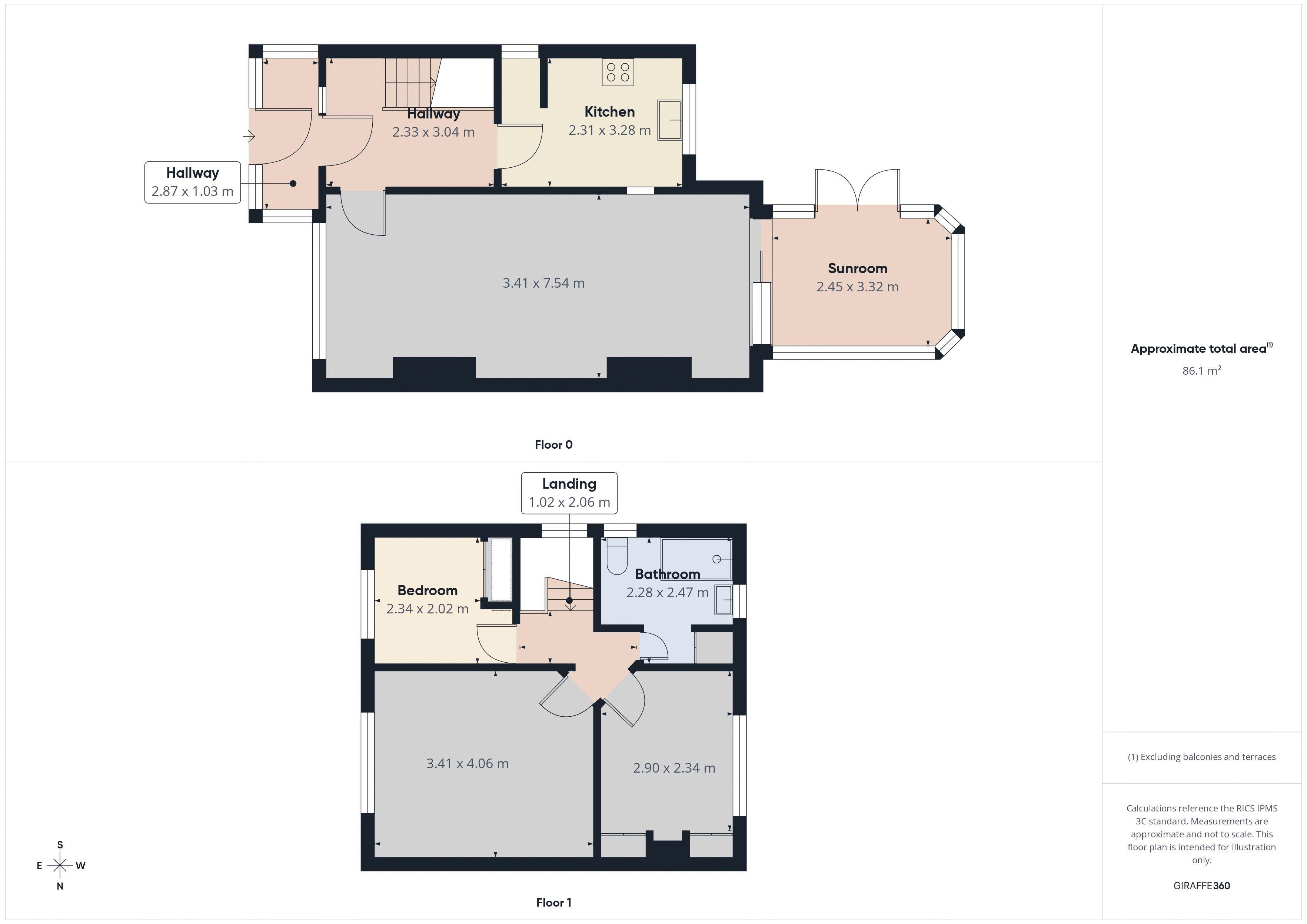 Floorplan for Rosedale Close, Oldham, Greater Manchester