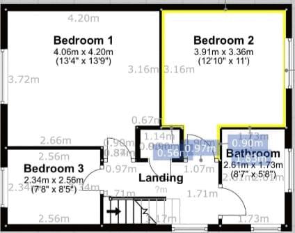 Floorplan for Valley Rise, High Crompton, Shaw
