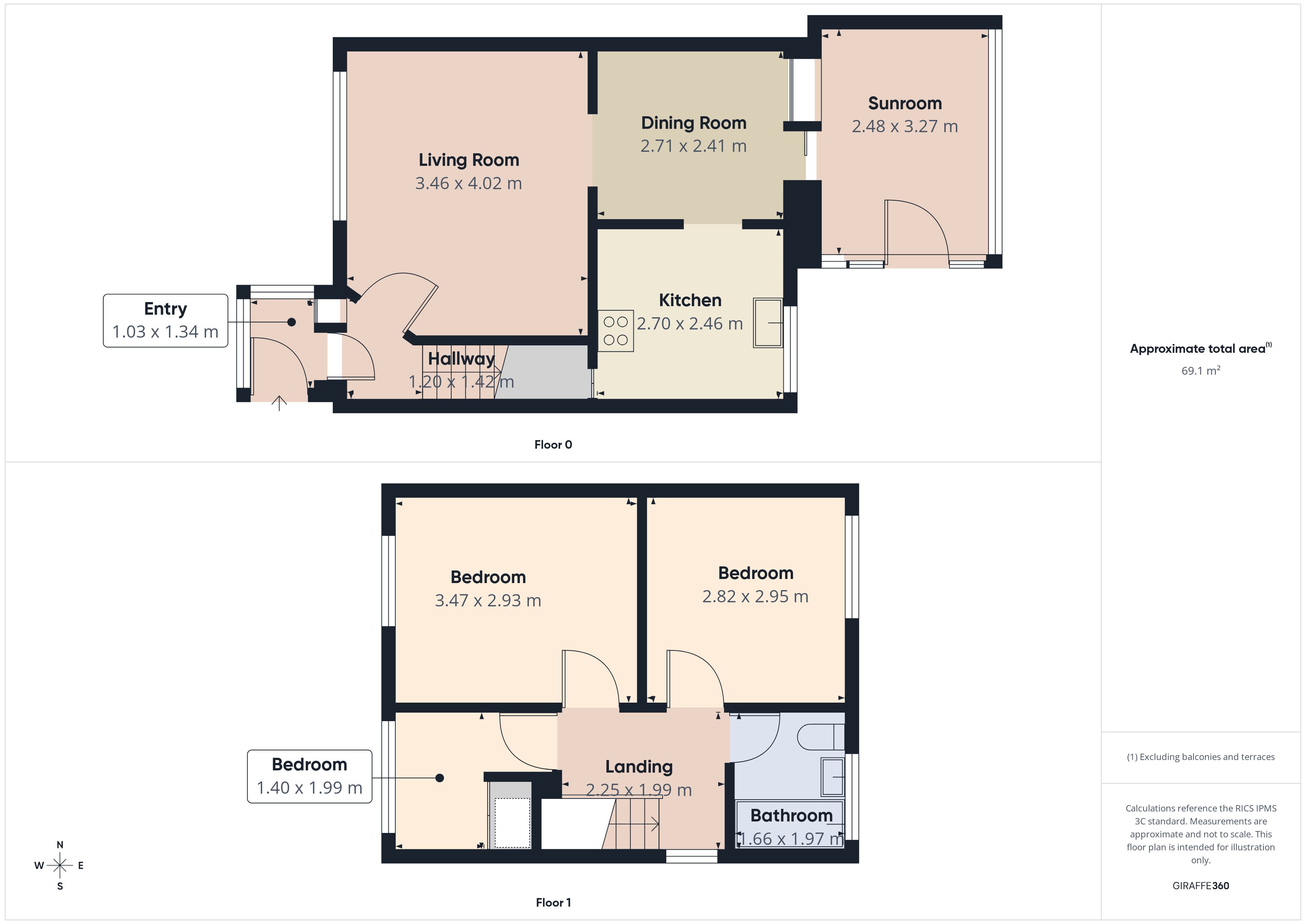 Floorplan for Lees, Oldham, Greater Manchester