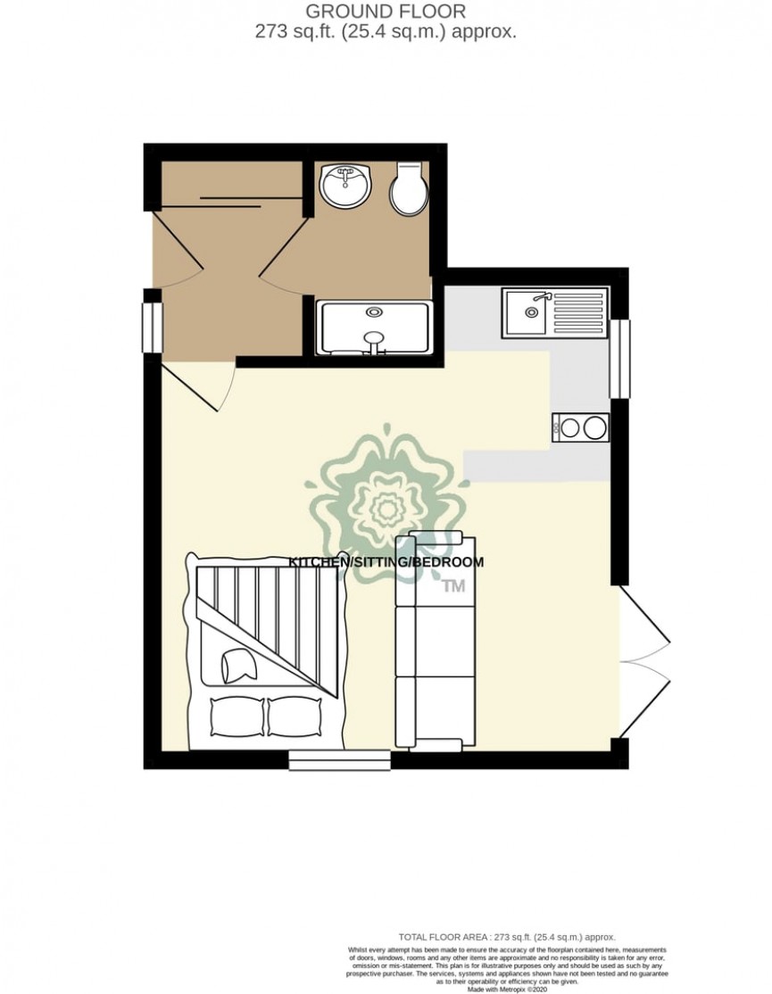 1 bedroom Bungalow for Letting Gravenhurst, Beds