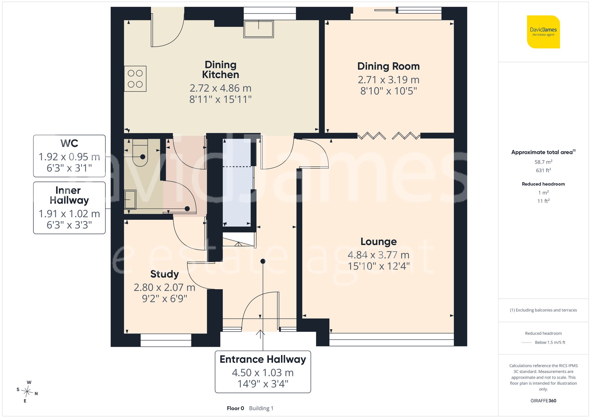 Floorplan for Cardington Close, Rise Park, Nottingham