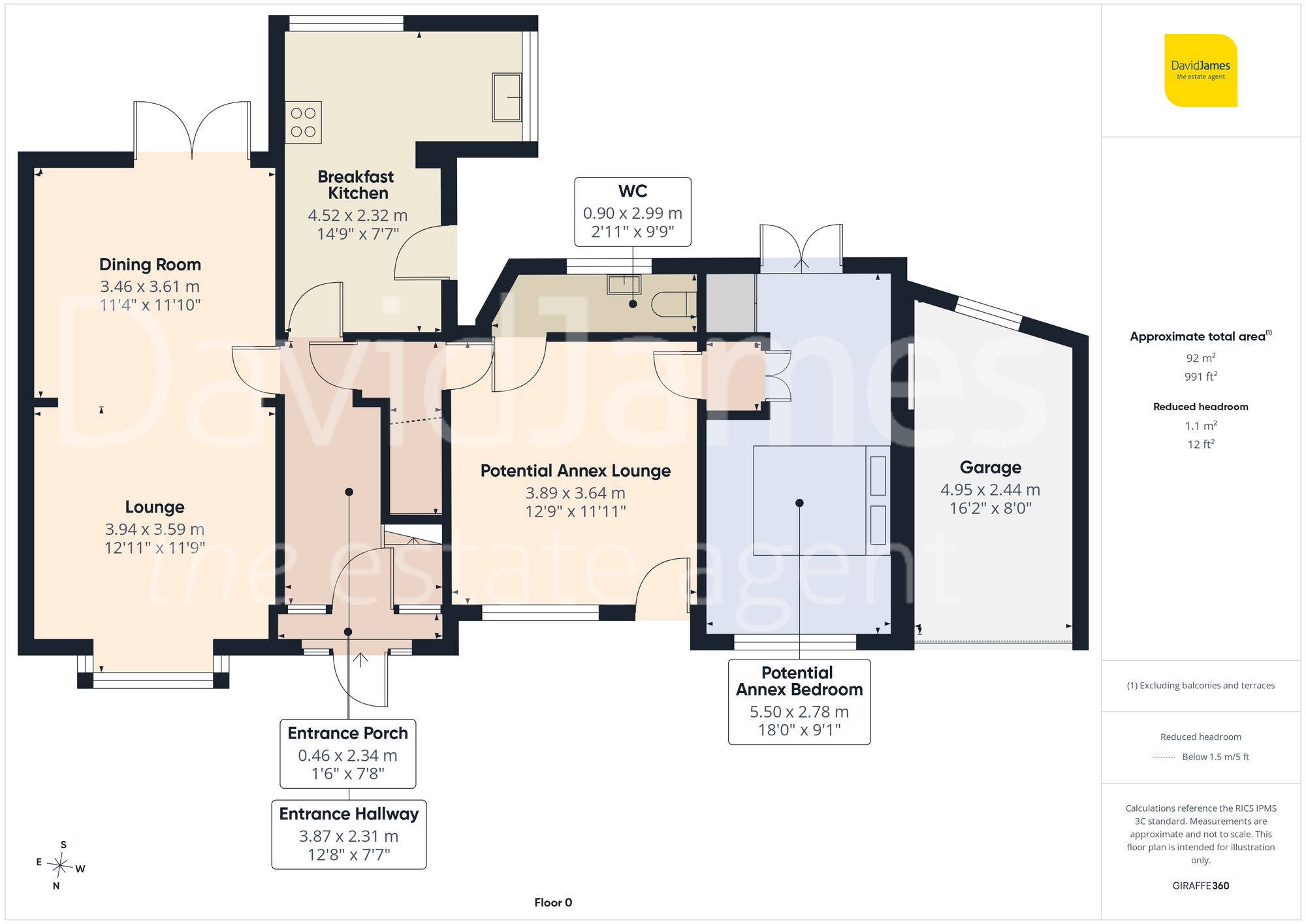 Floorplan for Oakdale Road, Bakersfield, Nottingham