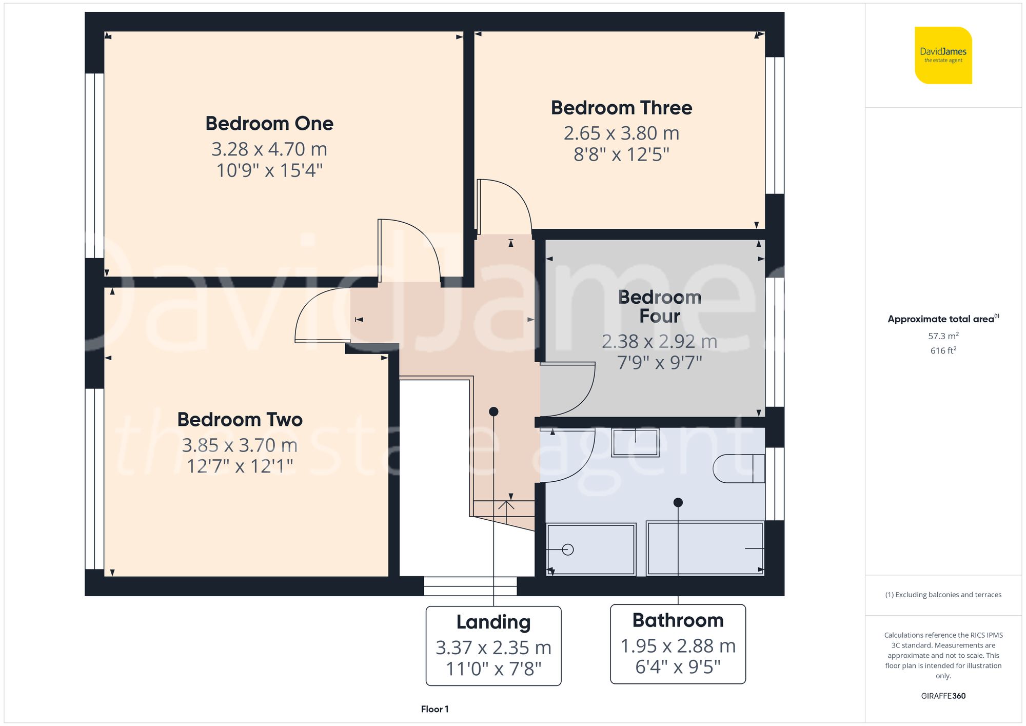 Floorplan for Linsdale Gardens, Gedling, Nottingham