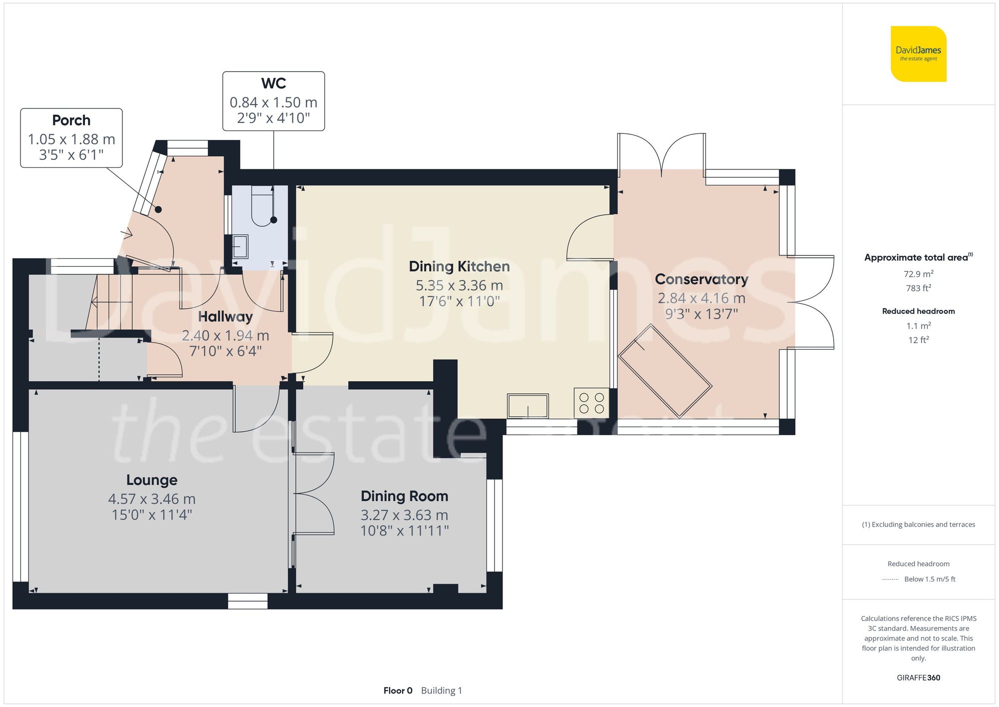 Floorplan for Haddon Road, Mansfield, Nottinghamshire