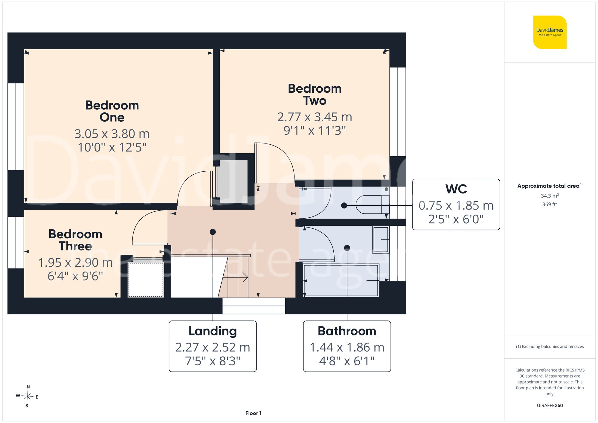Floorplan for Steinbeck Road, Carlton, Nottingham
