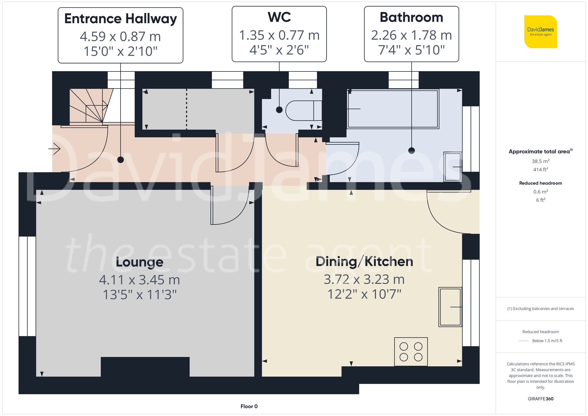 Floorplan for Minver Crescent, Nottingham