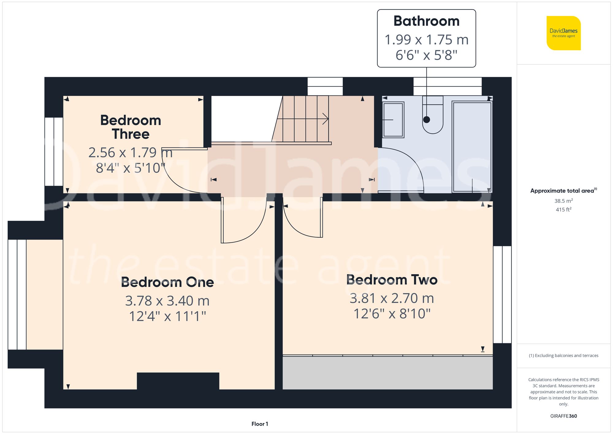 Floorplan for Dale View Road, Carlton, Nottingham