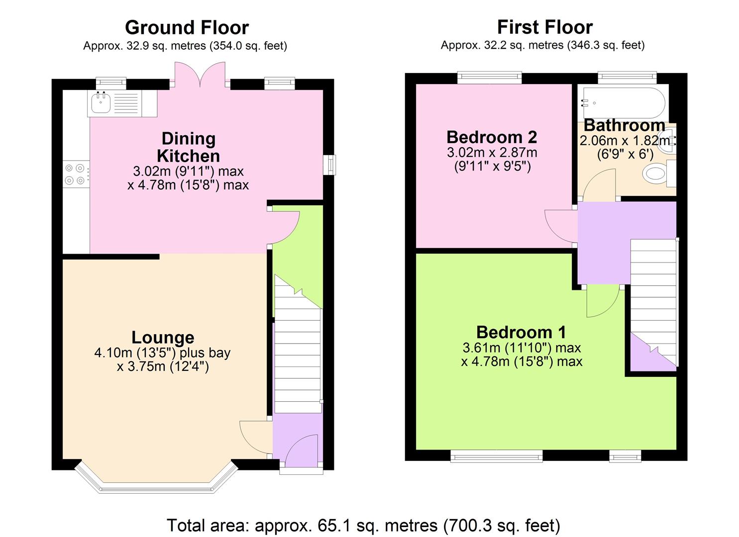 Floorplan for Blenheim Avenue, Mapperley, Nottingham