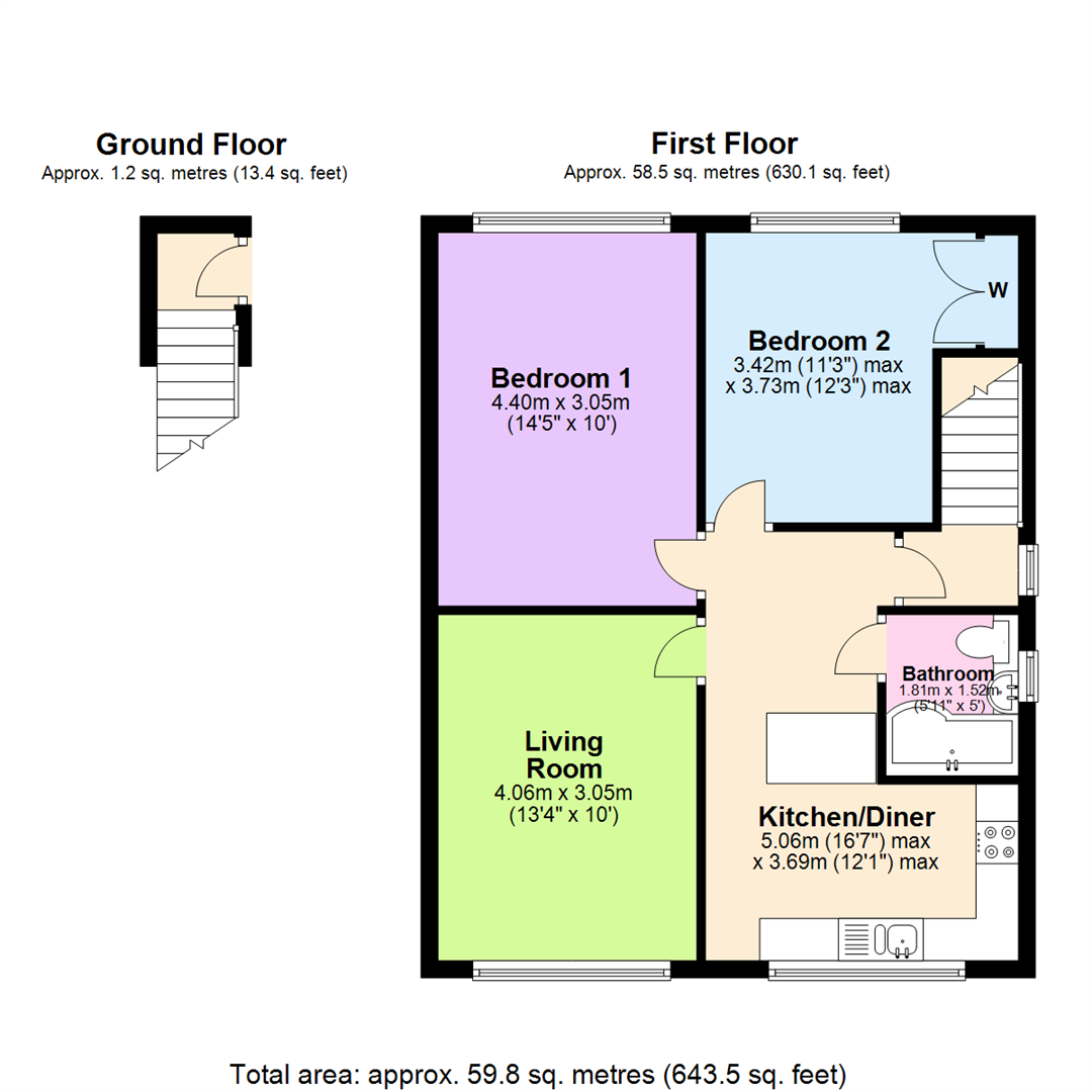 Floorplan for Blyth Street, Nottingham