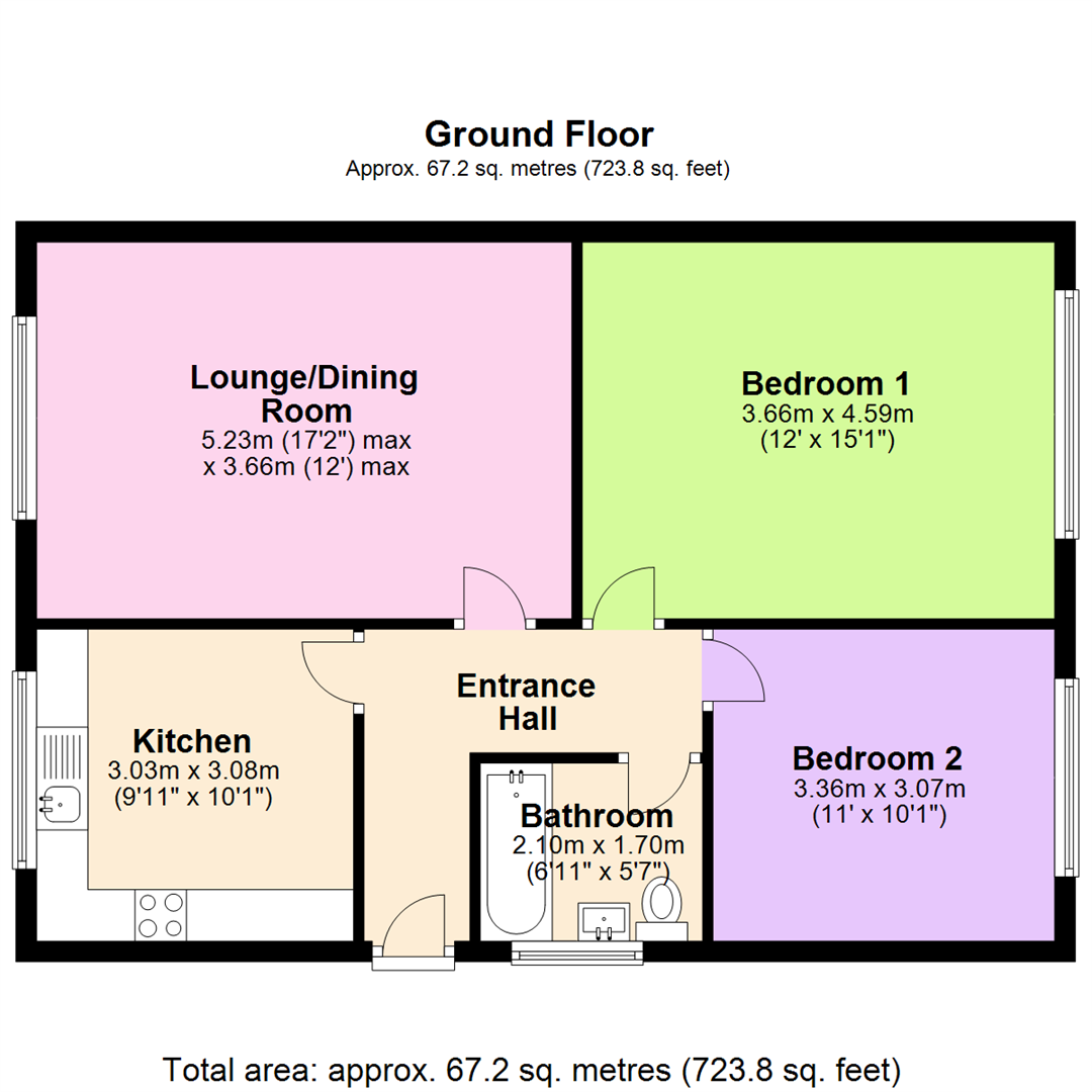 Floorplan for Smithy Crescent, Arnold, Nottingham