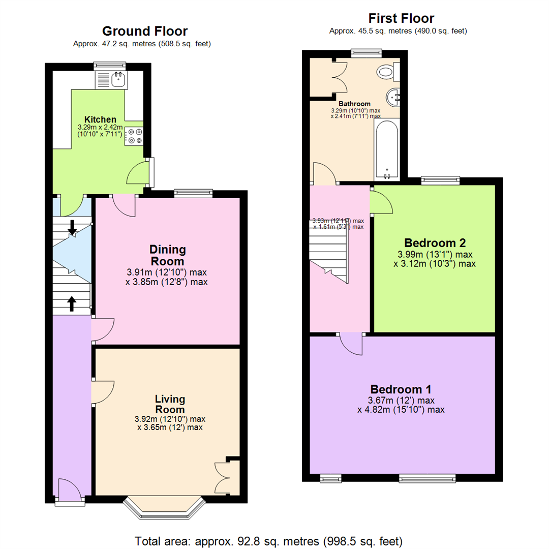 Floorplan for Sherbrook Road, Daybrook, Nottingham