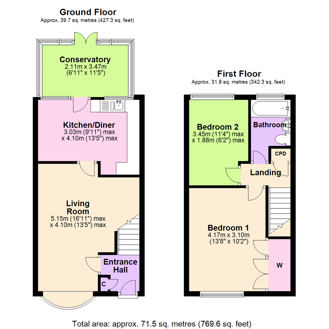 Floorplan for Holkham Close, Arnold, Nottingham