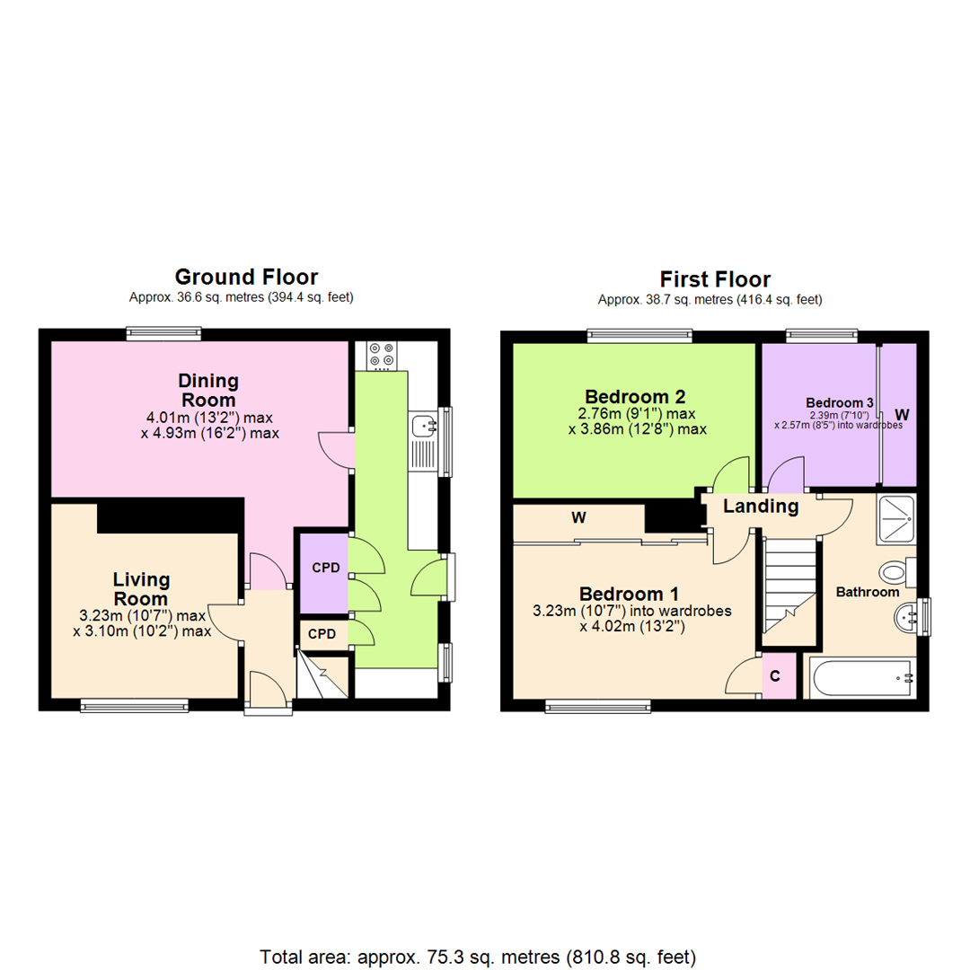 Floorplan for Calverton Avenue, Carlton, Nottingham