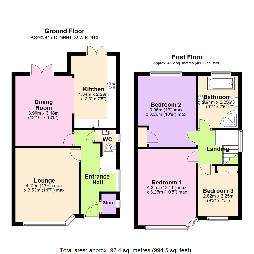 Floorplan for Somersby Road, Mapperley, Nottingham