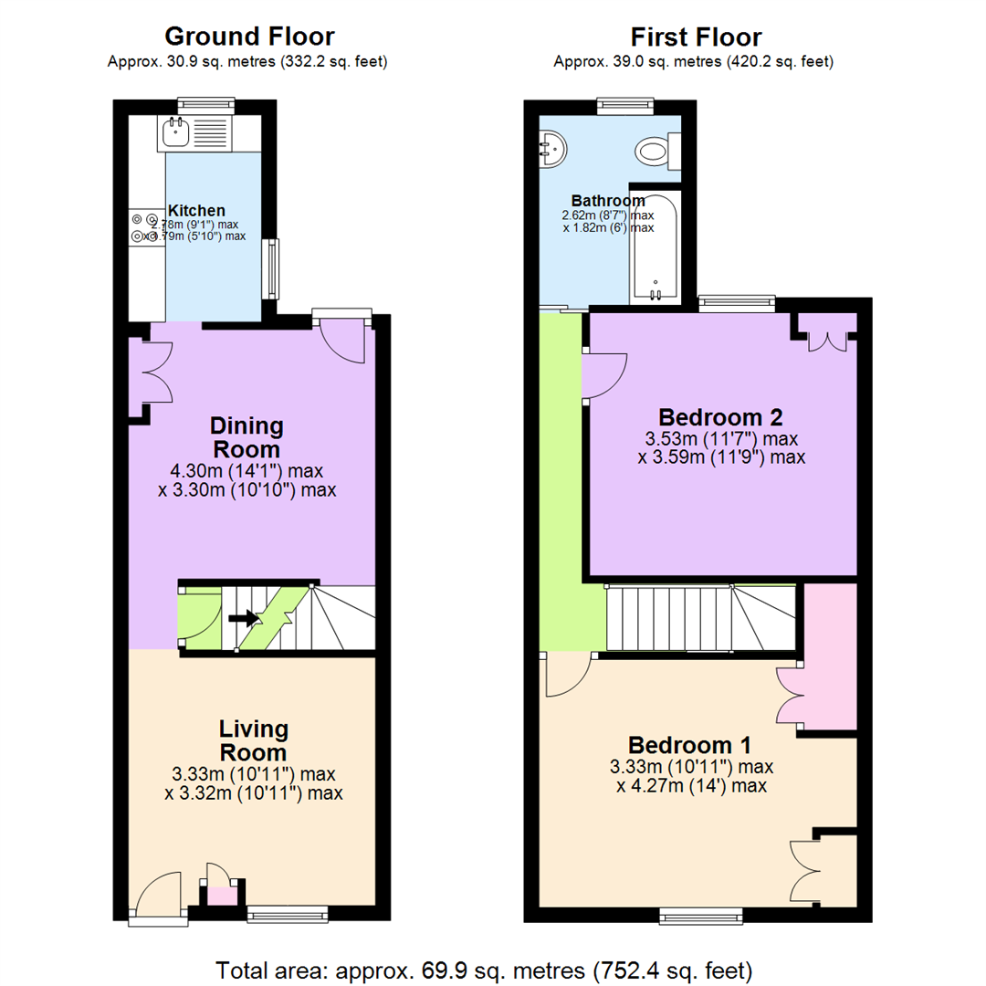 Floorplan for Waterford Street, Old Basford, Nottingham