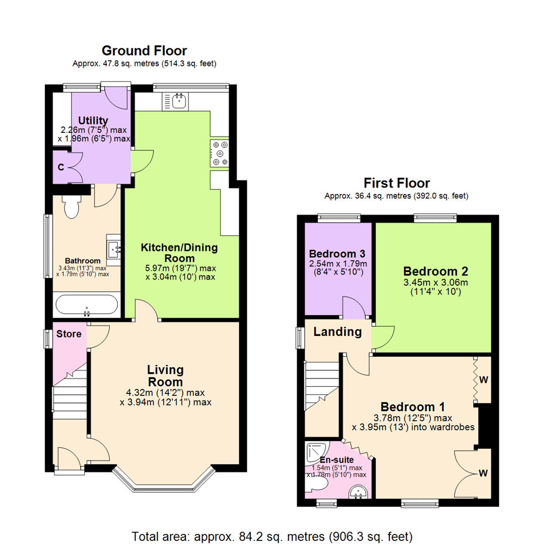 Floorplan for Roseleigh Avenue, Mapperley, Nottingham