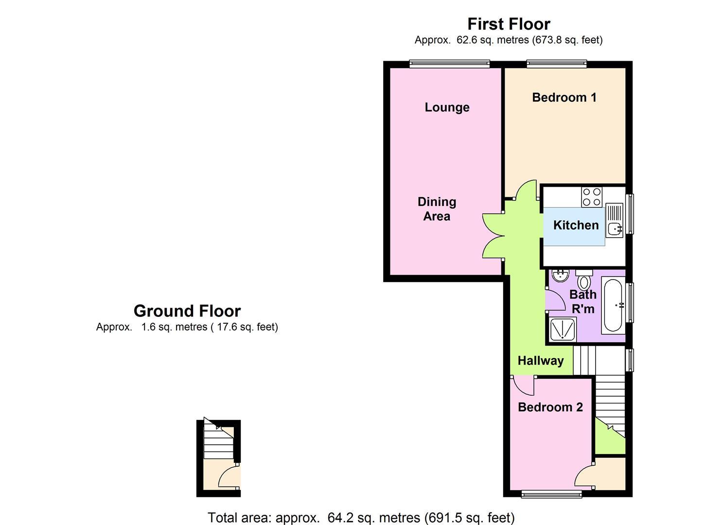 Floorplan for Churchmoor Court, Arnold, Nottingham