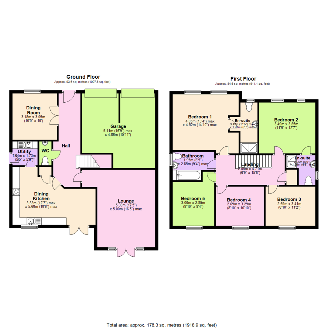 Floorplan for Vickers Close, Gedling, Nottingham