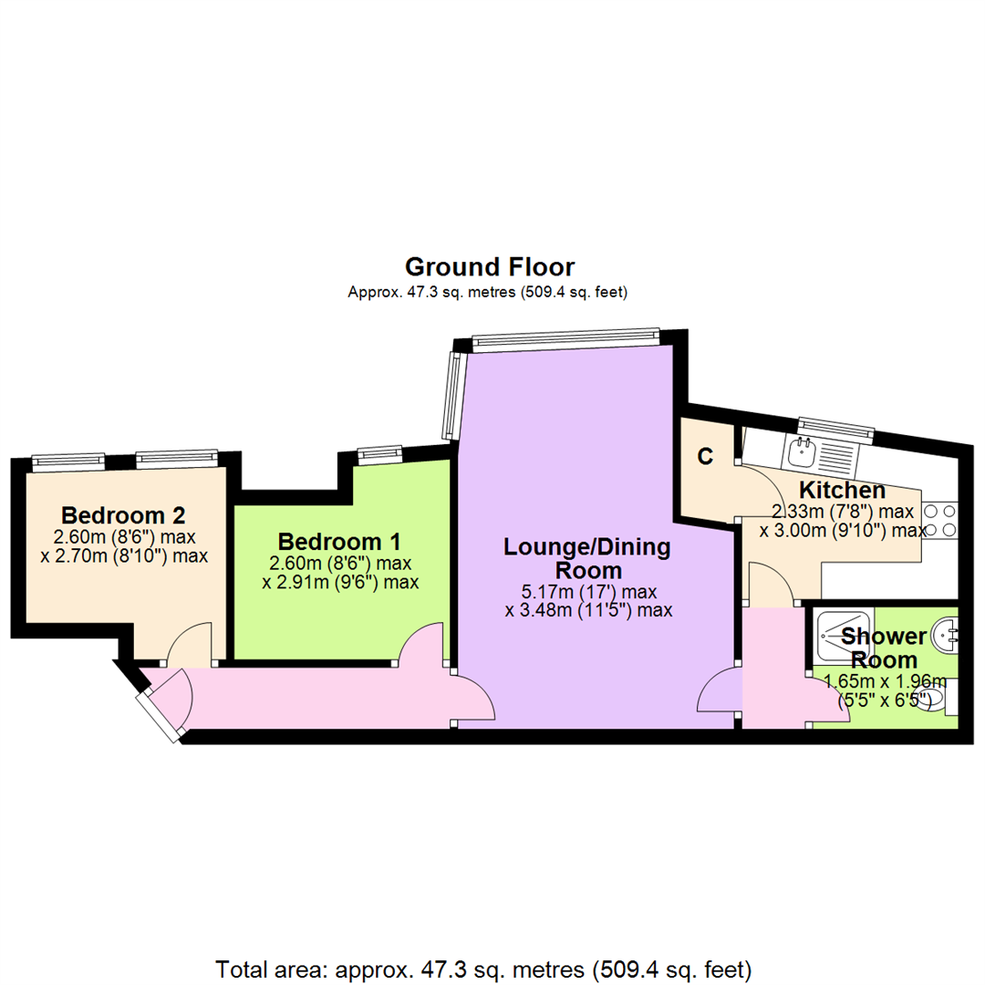 Floorplan for Barrack Lane, Park Border, Nottingham