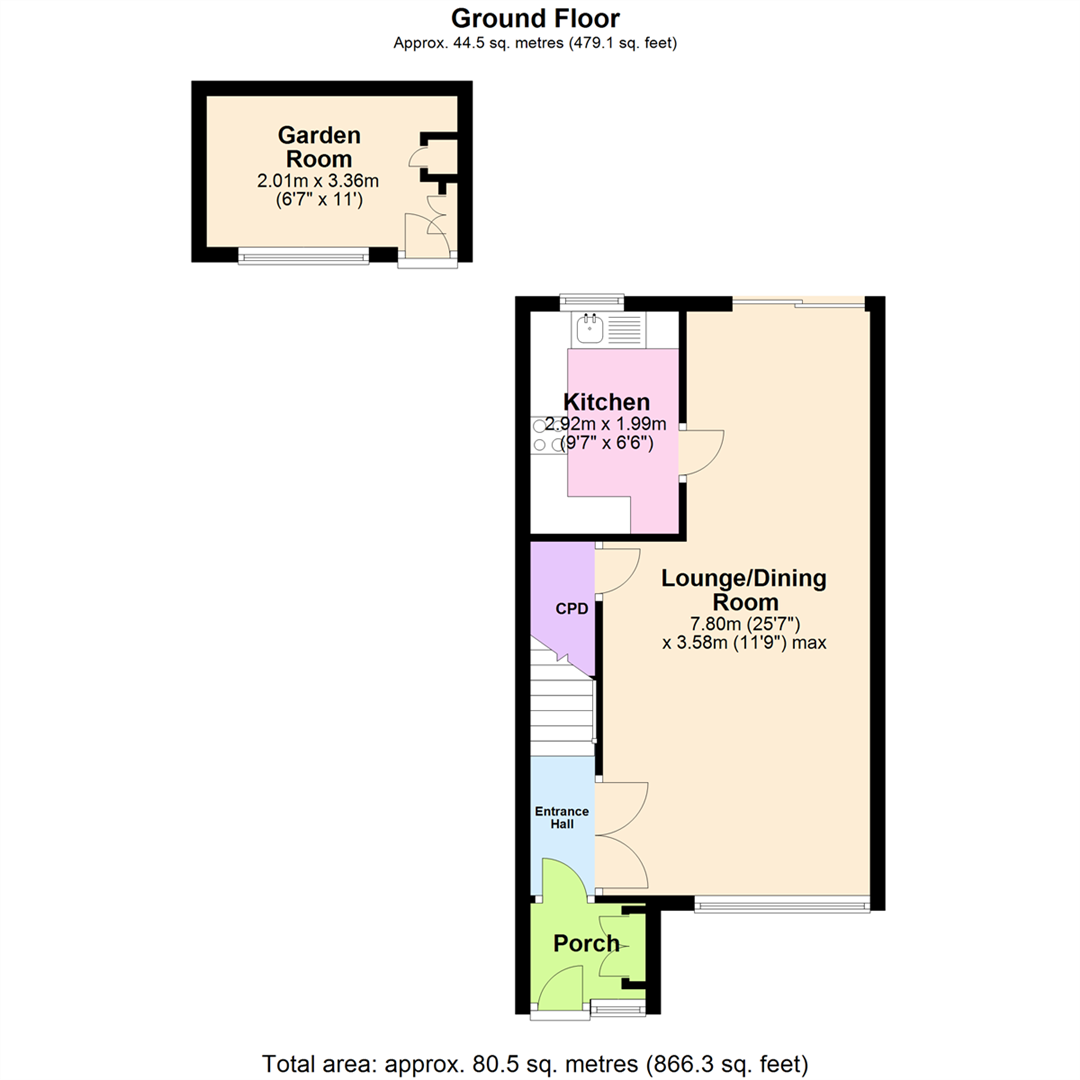 Floorplan for Maycroft Gardens, Carlton, Nottingham